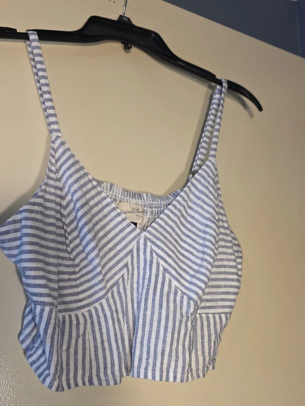Universal Threaf Cropped Tank Top - Blue & White - Picture 5 of 6